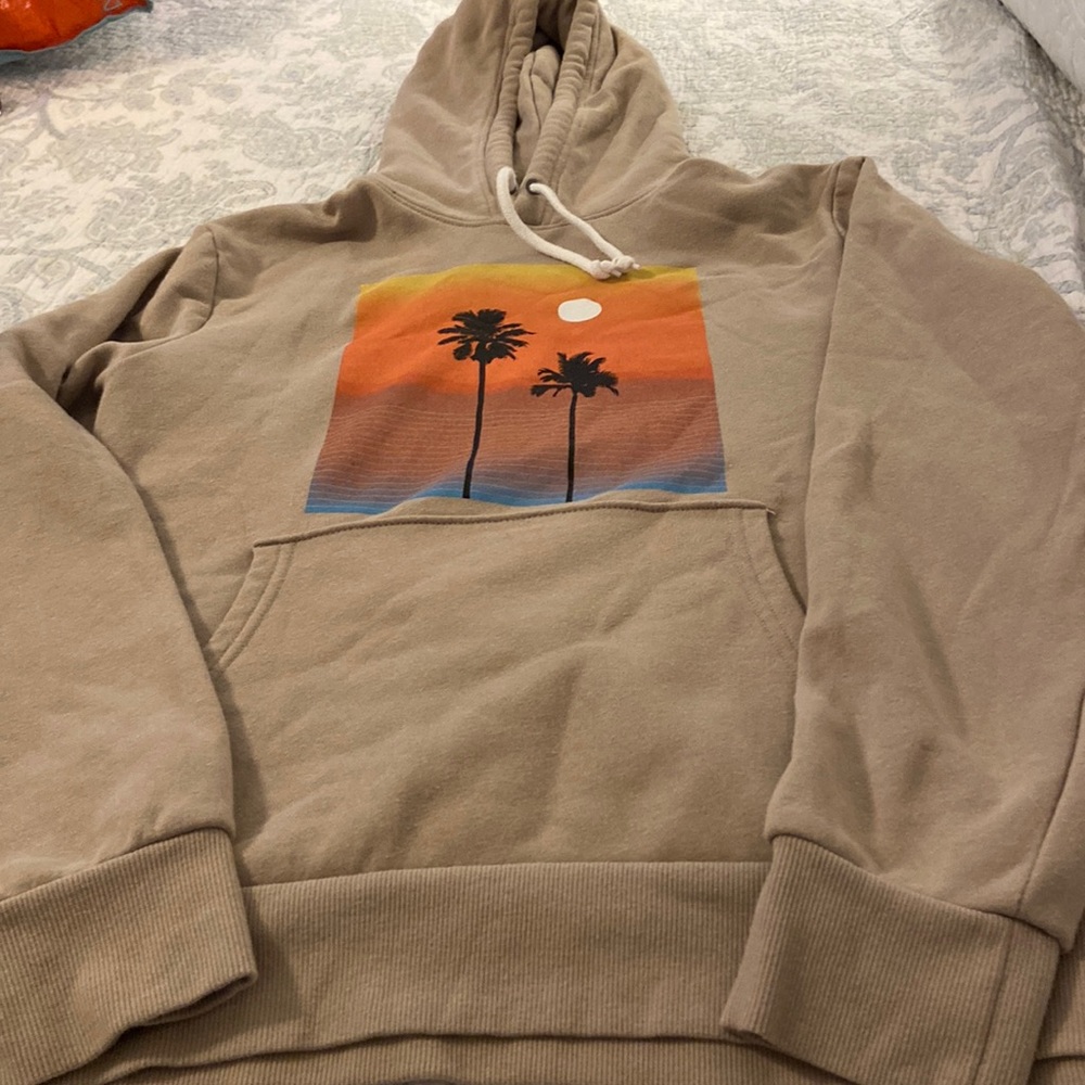Men’s Medium Hooded Sweatshirt with sunset
